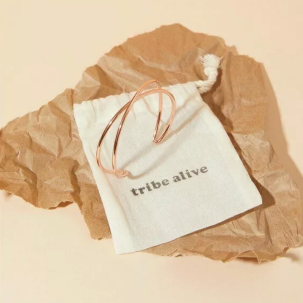 Nip Tribe Alive Rose Gold Criss Cross Cuff
